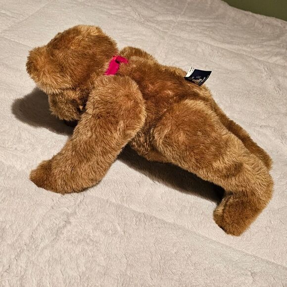 Authentic Handmade in Vermont Teddy Bear 15 inch Jointed Brown Plush Head Swivel - Picture 3 of 5